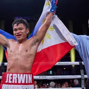 Former world champion Jerwin Ancajas stops compatriot Richie Mepranum with a vicious body shot in the second round to capture the vacant Philippine su