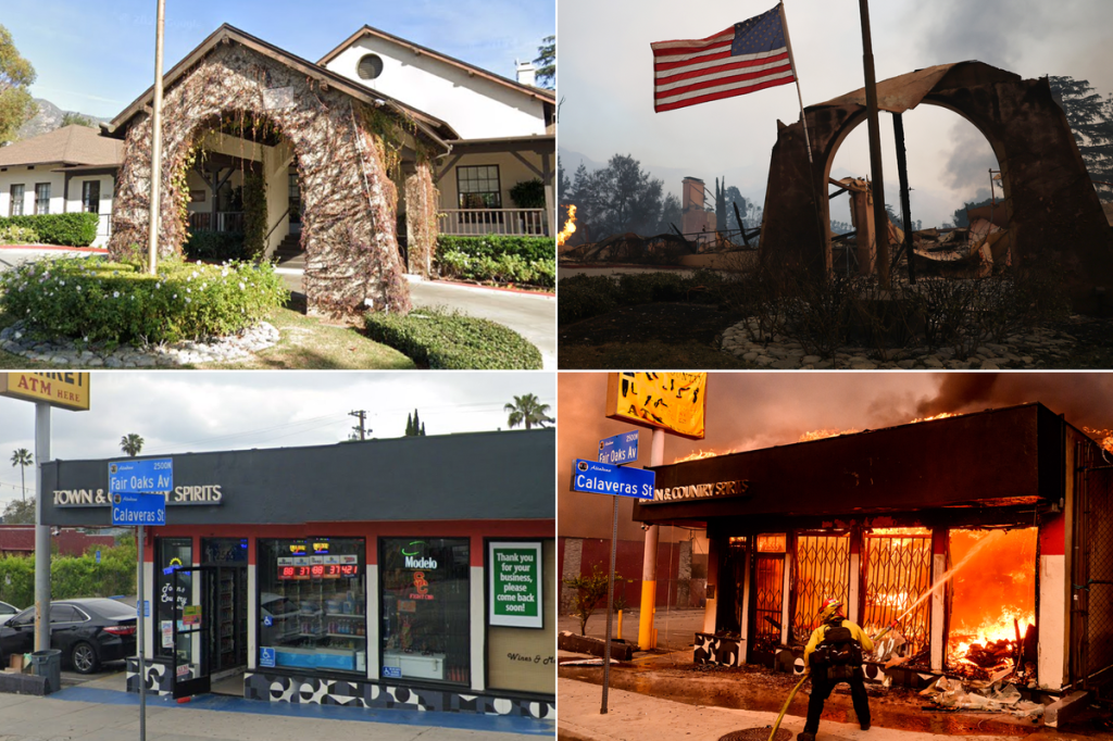 Haunting before and after images of LA buildings razed to the ground show extent of devastating fires