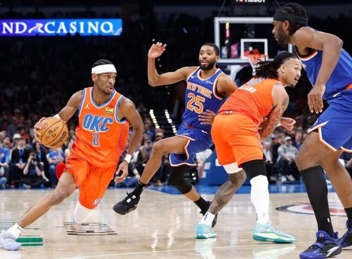 In the first NBA clash between teams each holding at least a 9-game winning streak in 24 years, the deep Oklahoma City Thunder prevail in the clutch a