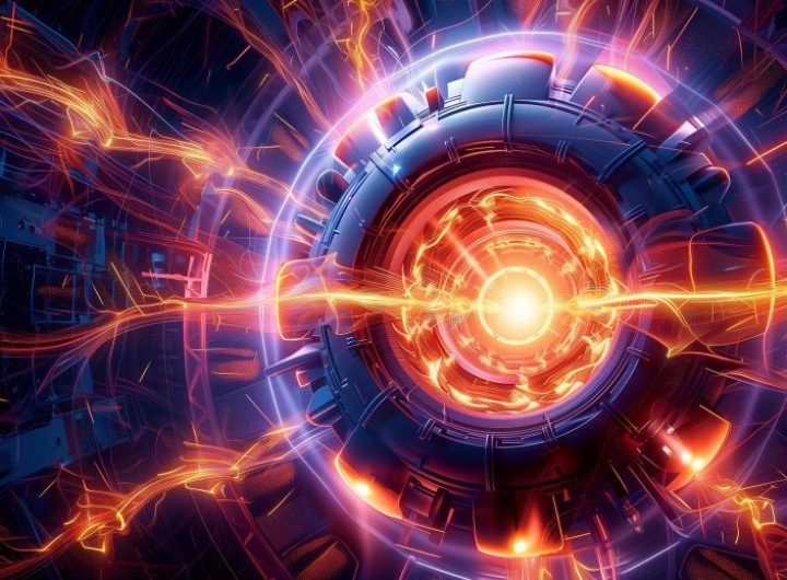 Fusion Reactor Plasma Physics Art Concept