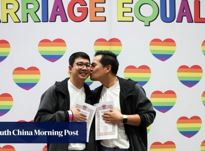 Joy as LGBTQ couples in Thailand say ‘I do’ after marriage equality law finally takes effect