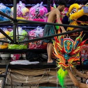 LOOK: Dragon dancer Therry Sicat and his family crafted dragon and lion dance costumes at their workshop in Binondo, Manila, on Tuesday, 21 January 20