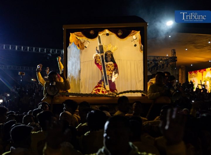 LOOK: Scenes from the unveiling of the image of Jesus Nazareno, which marks the start of the annual Traslacion tradition, took place at the Quirino Gr