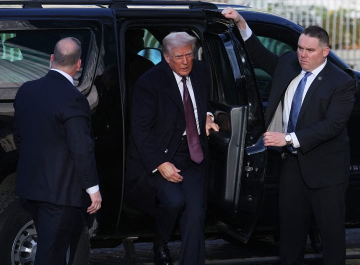 LOOK: US President-elect Donald Trump arrives for services at St. John's Church as part of Inauguration ceremonies on Monday in Washington, DC. Donald