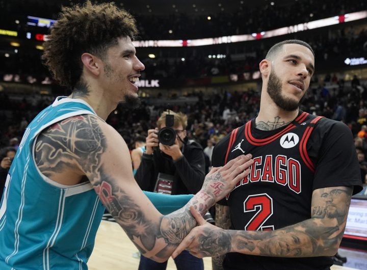 LaMelo Ball Lonzo Ball Hornets beat Bulls NBA