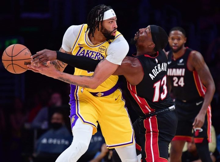 NBA: Miami Heat at Los Angeles Lakers Anthony Davis Bam Adebayo