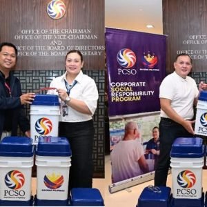 PCSO donates 2,000 food buckets to families in Bicol affected by recent dis*sters, alongside educational grants to support students from calamity-str*