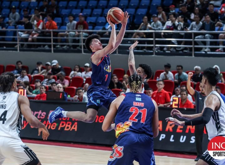 Rain or Shine Elastopainters' Adrian Nocum during a game against Blackwater Bossing in the PBA Commissioner's Cup.