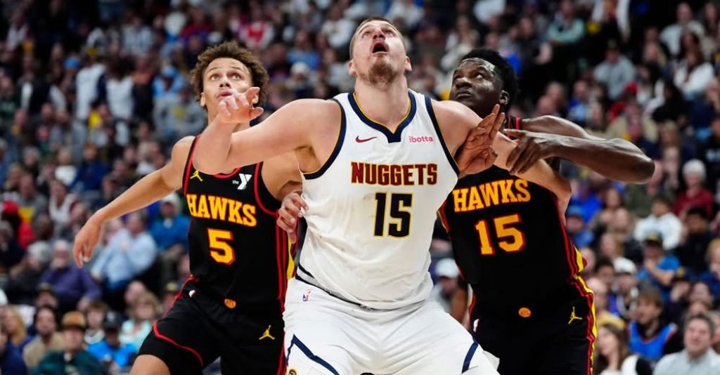 Reigning MVP Nikola Jokic drops yet another triple-double as the Nuggets, also dishing out a season-high 44 assists, roll past Trae Young and the Hawk