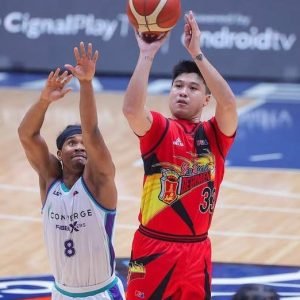 San Miguel avoids a third straight loss in the PBA Commissioner's Cup, but not without a major scare from Converge as the eighth-running Beermen nearl