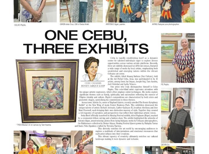 The exhibit, titled Atuang Kultura (Our Culture), held at the Art Portal Cebu, Atua, was participated in by 15 artists, among them Jun Impas, Joseph O