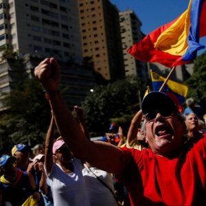 Thousands of Venezuelan opposition supporters take to the streets ahead of Maduro's third inaugration