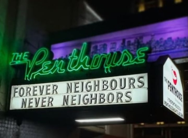 Vancouver strip club marquee cited as hate speech on X