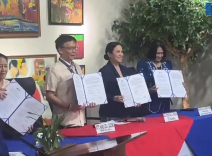 WATCH: Department of Migrant Workers Secretary Hans Cacdac and Department of Trade and Industry Secretary Ma. Cristina Roque formalize a partnership T