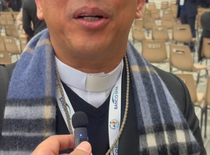 WATCH: Laguna bishop meets Pope Francis, reacts to Maria Ressa speech